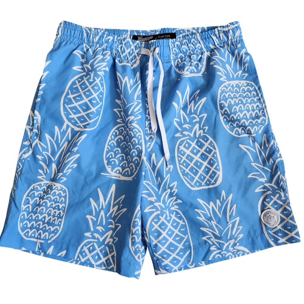 Brooklyn Cloth Mens‎ Swim Trunks Atlantic Ave Pineapple Print - Small